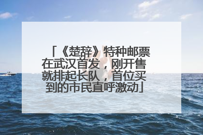 《楚辞》特种邮票在武汉首发，刚开售就排起长队，首位买到的市民直呼激动