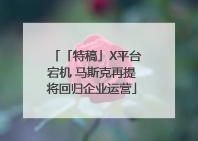 「特稿」X平台宕机 马斯克再提将回归企业运营