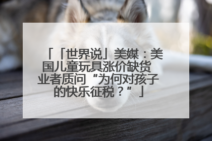 「世界说」美媒：美国儿童玩具涨价缺货 业者质问“为何对孩子的快乐征税？”