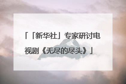 「新华社」专家研讨电视剧《无尽的尽头》