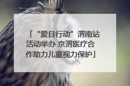 “爱目行动”渭南站活动举办 京渭医疗合作助力儿童视力保护
