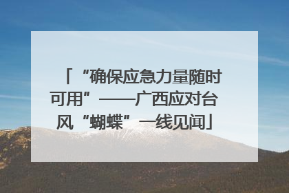 “确保应急力量随时可用”——广西应对台风“蝴蝶”一线见闻