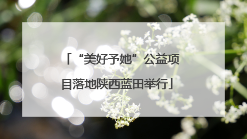 “美好予她”公益项目落地陕西蓝田举行
