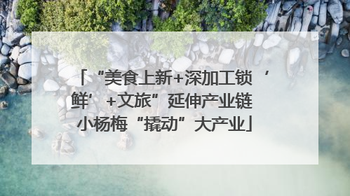 “美食上新+深加工锁‘鲜’+文旅”延伸产业链 小杨梅“撬动”大产业