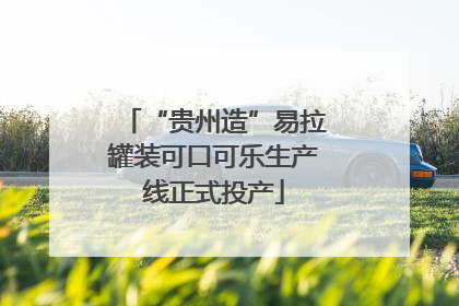 “贵州造”易拉罐装可口可乐生产线正式投产