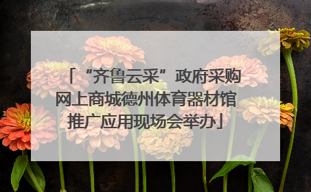 “齐鲁云采”政府采购网上商城德州体育器材馆推广应用现场会举办