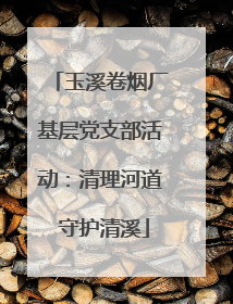 玉溪卷烟厂基层党支部活动：清理河道 守护清溪