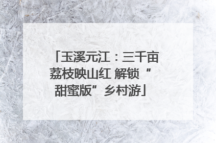 玉溪元江：三千亩荔枝映山红 解锁“甜蜜版”乡村游