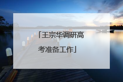 王宗华调研高考准备工作