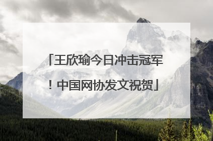 王欣瑜今日冲击冠军！中国网协发文祝贺