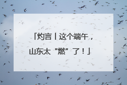灼言丨这个端午，山东太“燃”了！