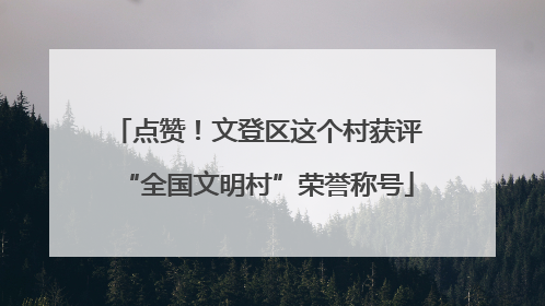点赞！文登区这个村获评“全国文明村”荣誉称号