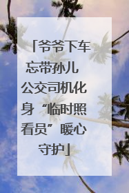 爷爷下车忘带孙儿 公交司机化身“临时照看员”暖心守护