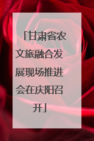 甘肃省农文旅融合发展现场推进会在庆阳召开