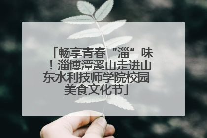 畅享青春“淄”味！淄博潭溪山走进山东水利技师学院校园美食文化节