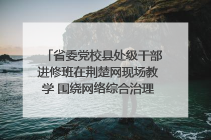 省委党校县处级干部进修班在荆楚网现场教学 围绕网络综合治理工作展开交流