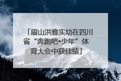 眉山洪雅实幼在四川省“奔跑吧•少年”体育大会中获佳绩