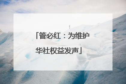 管必红：为维护华社权益发声
