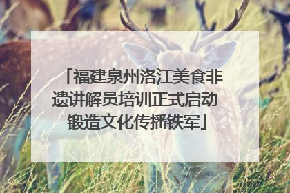 福建泉州洛江美食非遗讲解员培训正式启动 锻造文化传播铁军