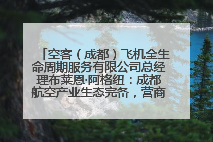 空客（成都）飞机全生命周期服务有限公司总经理布莱恩·阿格纽：成都航空产业生态完备，营商环境优势显著