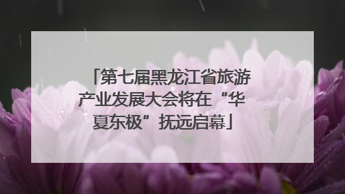 第七届黑龙江省旅游产业发展大会将在“华夏东极”抚远启幕