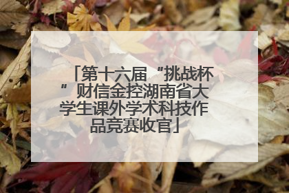 第十六届“挑战杯”财信金控湖南省大学生课外学术科技作品竞赛收官