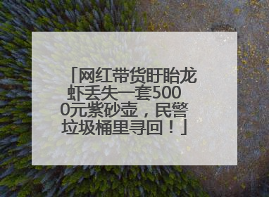 网红带货盱眙龙虾丢失一套5000元紫砂壶，民警垃圾桶里寻回！