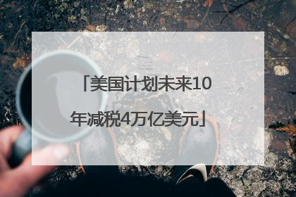 美国计划未来10年减税4万亿美元