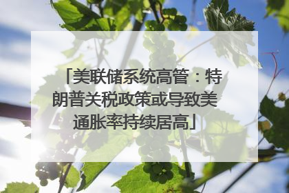 美联储系统高管：特朗普关税政策或导致美通胀率持续居高