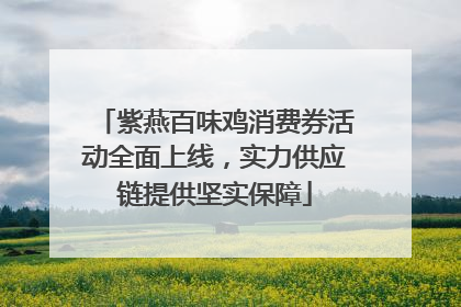紫燕百味鸡消费券活动全面上线，实力供应链提供坚实保障