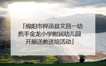 绵阳市梓潼县文昌一幼携手金龙小学附属幼儿园开展送教送培活动