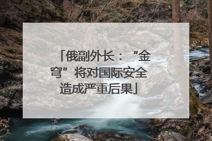 俄副外长：“金穹”将对国际安全造成严重后果