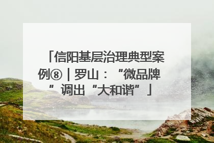 信阳基层治理典型案例⑧｜罗山：“微品牌”调出“大和谐”