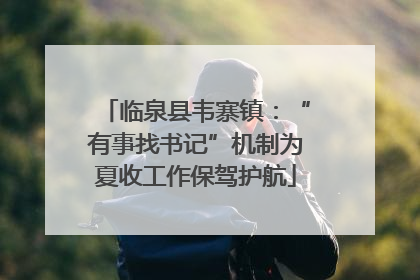 临泉县韦寨镇：“有事找书记”机制为夏收工作保驾护航