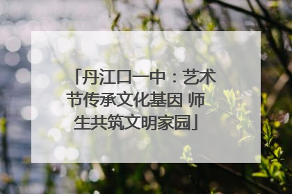 丹江口一中：艺术节传承文化基因 师生共筑文明家园