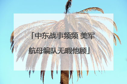 中东战事频频 美军航母编队无暇他顾