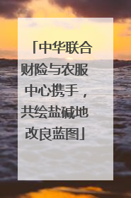 中华联合财险与农服中心携手，共绘盐碱地改良蓝图