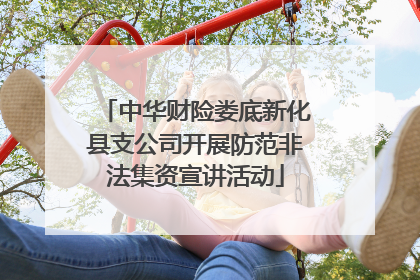 中华财险娄底新化县支公司开展防范非法集资宣讲活动