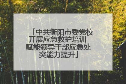 中共衡阳市委党校开展应急救护培训 赋能领导干部应急处突能力提升