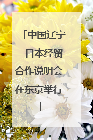 中国辽宁—日本经贸合作说明会在东京举行