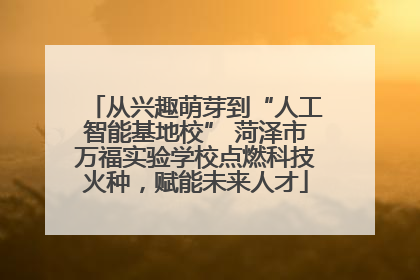 从兴趣萌芽到“人工智能基地校” 菏泽市万福实验学校点燃科技火种，赋能未来人才