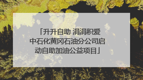升升自助 涓涓积爱 中石化黄冈石油分公司启动自助加油公益项目