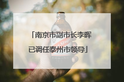 南京市副市长李晖已调任泰州市领导