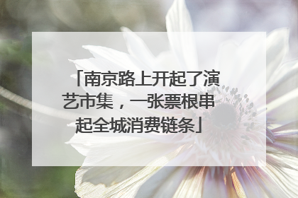南京路上开起了演艺市集，一张票根串起全城消费链条