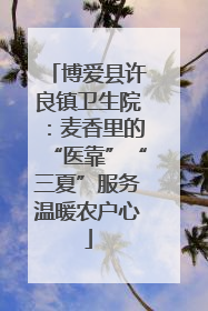 博爱县许良镇卫生院：麦香里的“医靠”“三夏”服务温暖农户心