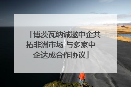 博茨瓦纳诚邀中企共拓非洲市场 与多家中企达成合作协议
