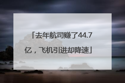 去年航司赚了44.7亿，飞机引进却降速