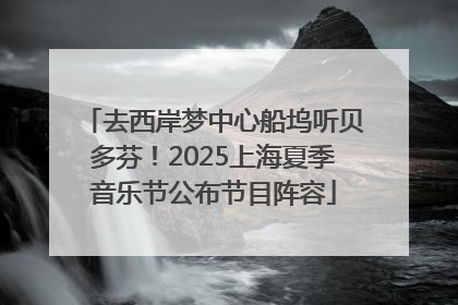 去西岸梦中心船坞听贝多芬！2025上海夏季音乐节公布节目阵容