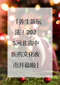养生新玩法！2025河北省中医药文化夜市开幕啦
