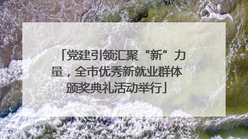 党建引领汇聚“新”力量，全市优秀新就业群体颁奖典礼活动举行